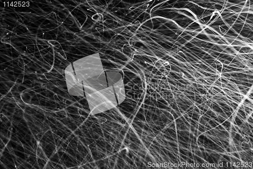 Image of abstract white chaos lines on black
