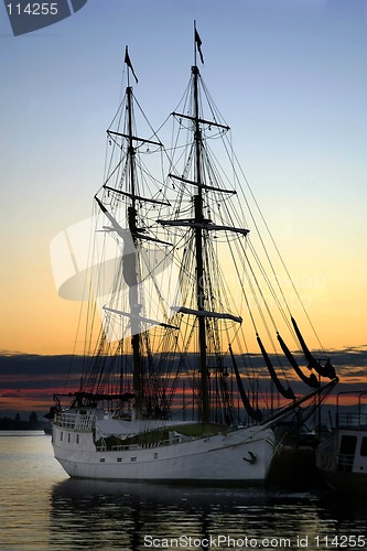 Image of Tall Ship at Sundown