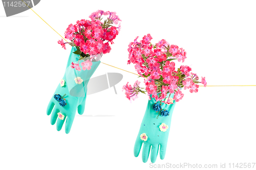 Image of Conceptual photo with gloves