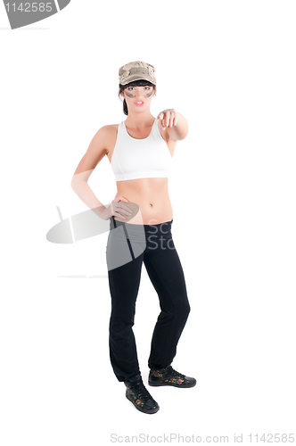 Image of Fitness instructor isolated on white