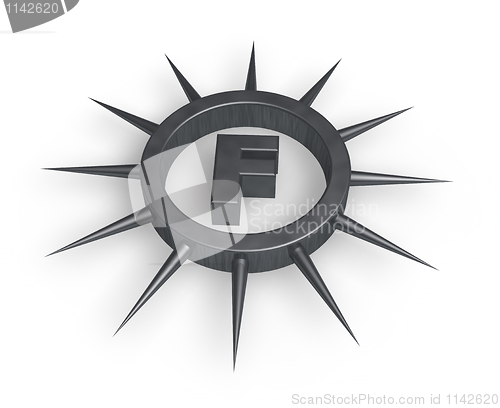 Image of spiky letter f