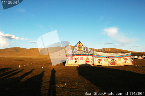 Image of Tent on grassland