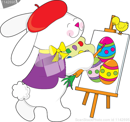 Image of Bunny Painting Egg