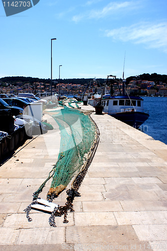 Image of Harbor with fishing net