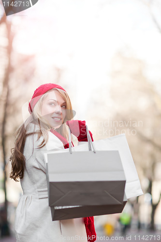 Image of Caucasian woman shopping