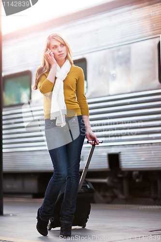 Image of Traveling Caucasian woman