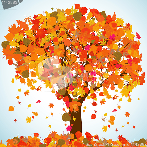 Image of Beautiful autumn tree for your design. EPS 8