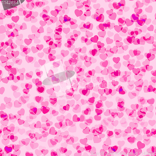 Image of Seamless heart texture swatch ready. EPS 8