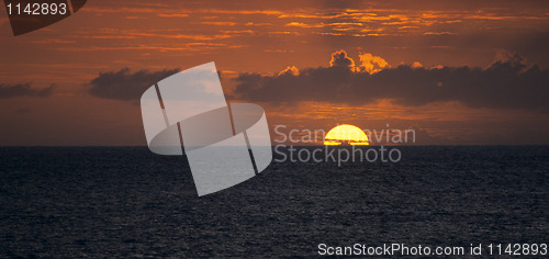 Image of Sunset on Indian Ocean, La Reunion Island