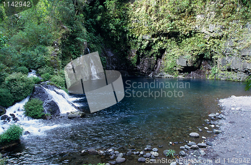 Image of Trou Noir cascade, La Reunion Island