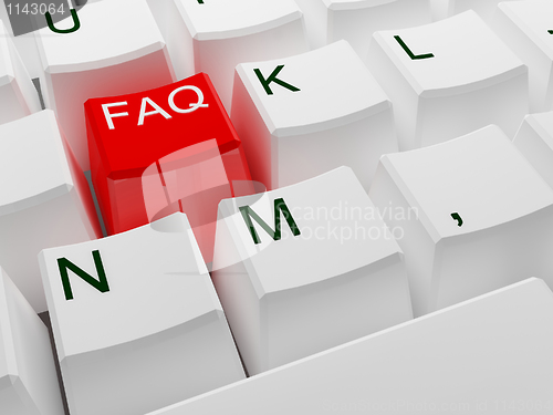 Image of faq red button