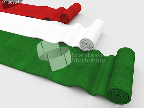 Image of italian flag carpet