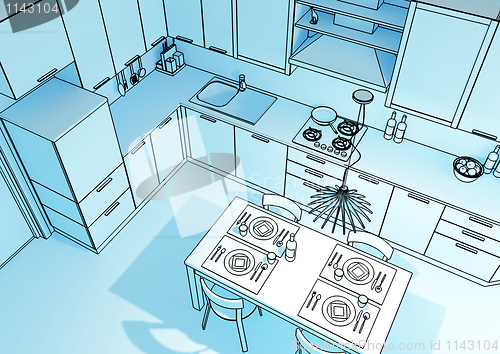 Image of 3d kitchen