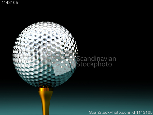 Image of silver  golf ball