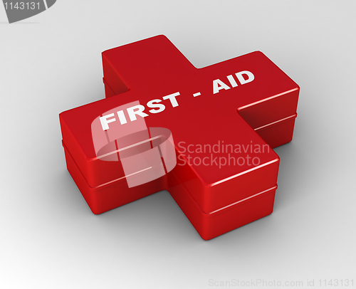Image of red cross first aid case
