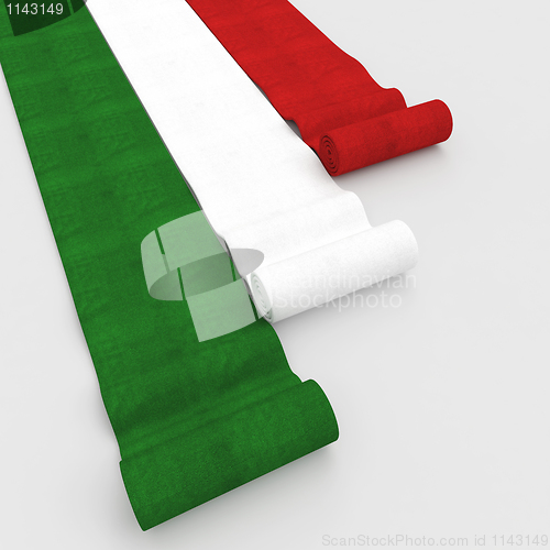 Image of italian flag carpet