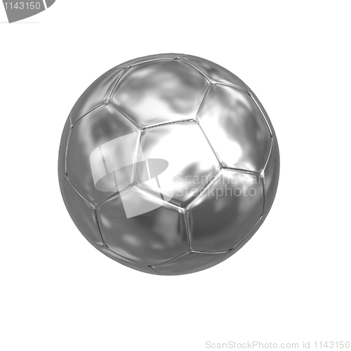 Image of silver soccer ball