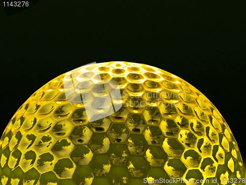 Image of gold golf ball