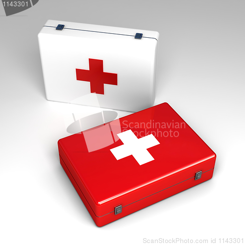 Image of 3d First aid kit isolated on white 