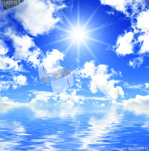 Image of sky and reflection