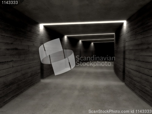 Image of concrete tunnel background