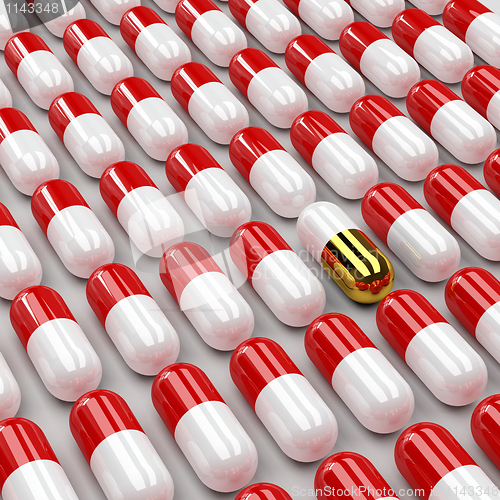 Image of pills 3d background