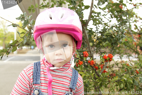 Image of Little girl with helmet