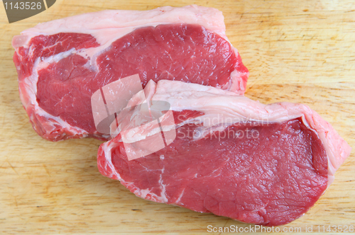Image of Veal sirloin steak raw