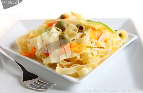 Image of Tagliatelle with vegetable ribbons