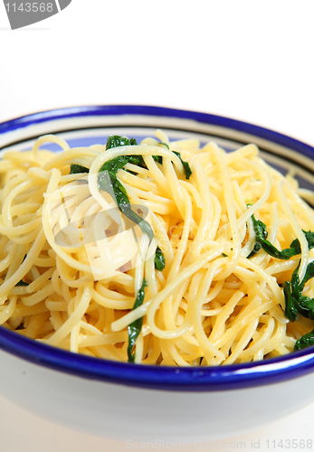 Image of Linguine with arugula vertical