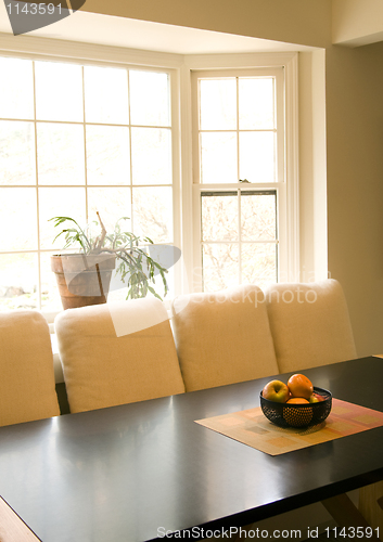 Image of dining room table with fruit bowl