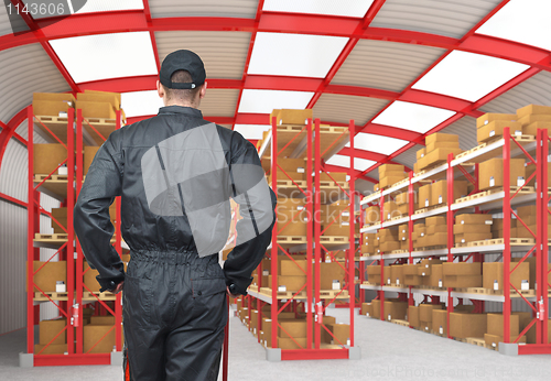 Image of man in warehouse