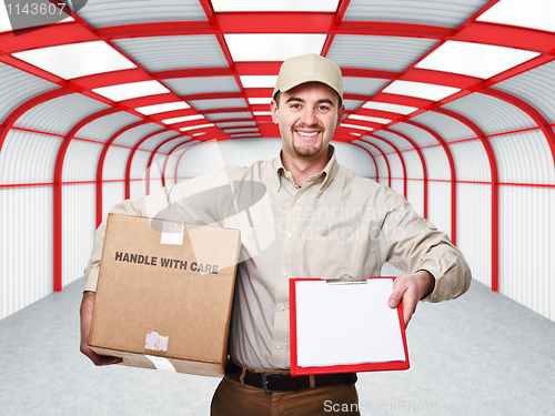 Image of delivery man at work