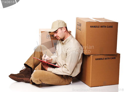 Image of delivery man at work