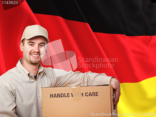 Image of german delivery man