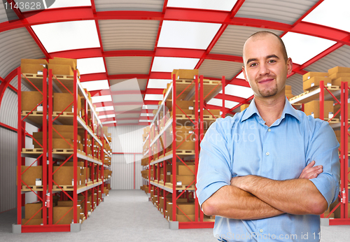 Image of worker in warehouse