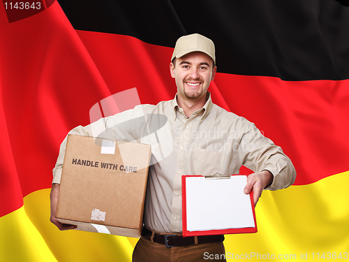 Image of german delivery man