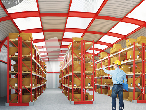 Image of man at work in warehouse