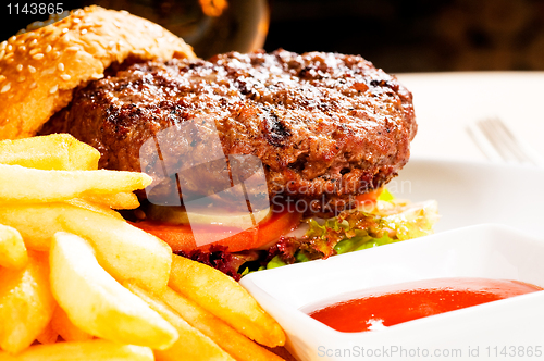 Image of classic hamburger sandwich