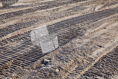 Image of bulldozer tracks