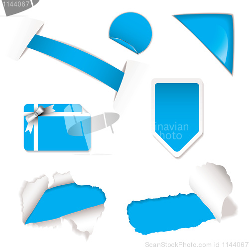 Image of Shop sale elements blue