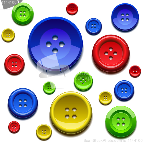 Image of Sewing color buttons