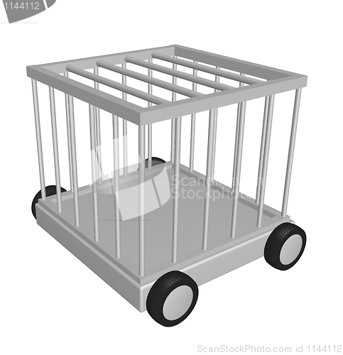 Image of cage on wheels