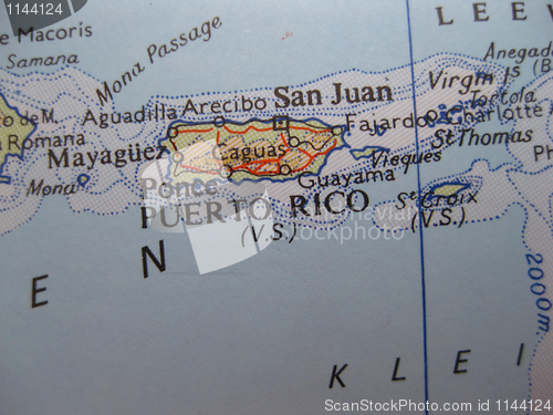 Image of map of puerto rico