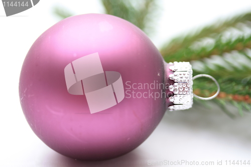 Image of purple christmas ornament