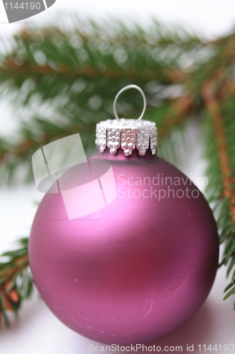 Image of purple christmas ornament