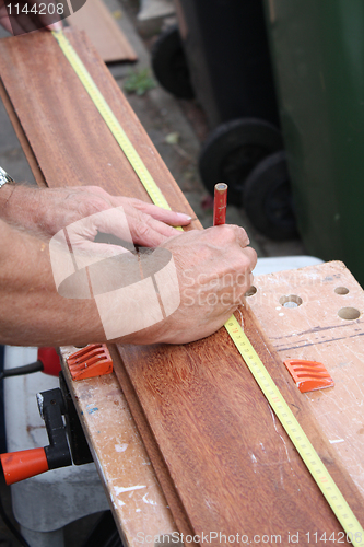 Image of Preparing wood work, measurments