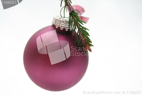 Image of purple christmas ornament