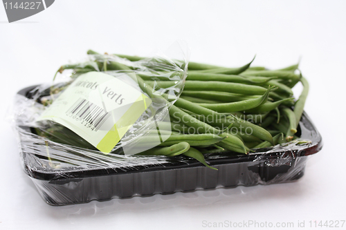 Image of haricots verts - common green beans in package