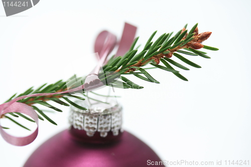 Image of purple christmas ornament